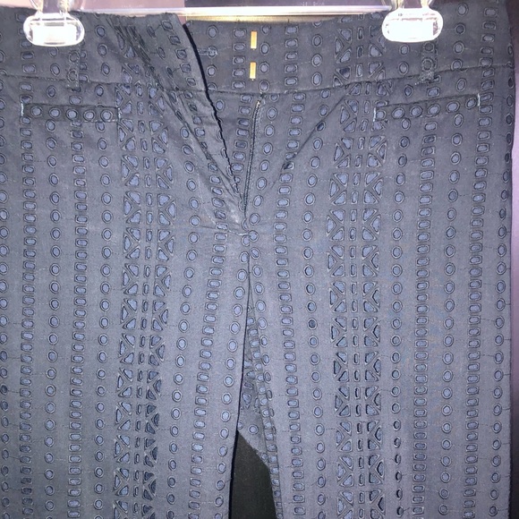 Loft navy blue crochet pants. - Picture 1 of 4